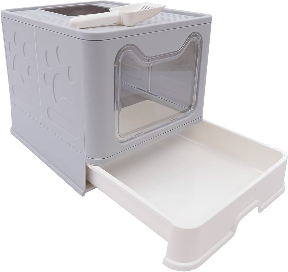 Foldable Enclosed Litter Box - Happy Paws Australia 