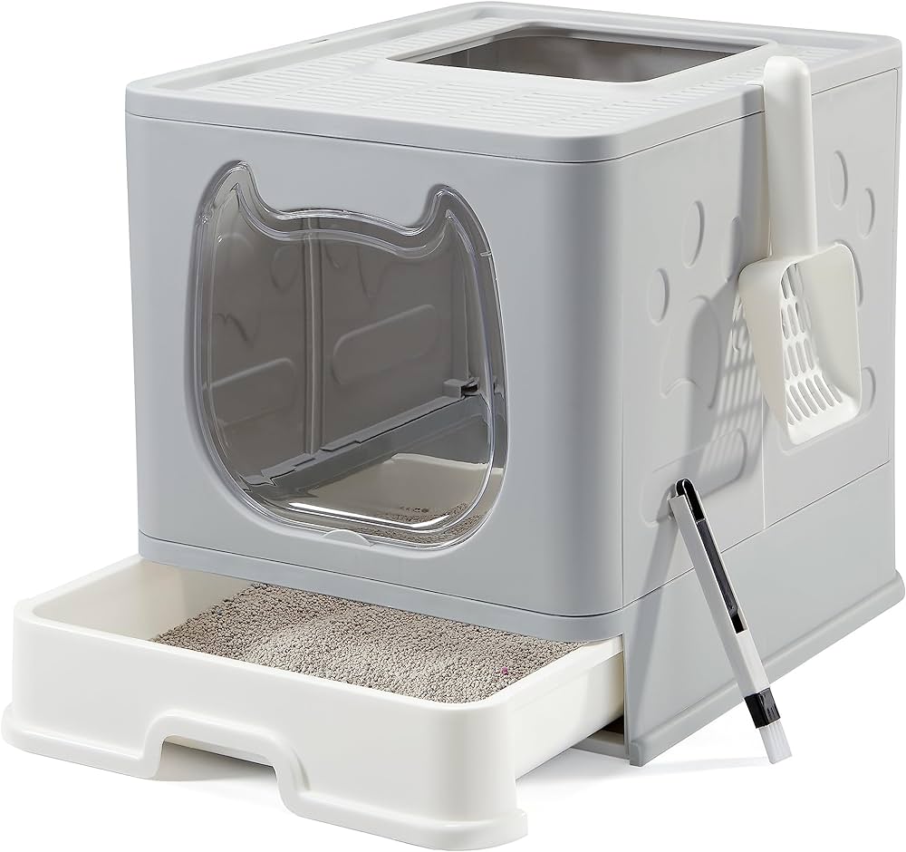 Foldable Enclosed Litter Box - Happy Paws Australia 