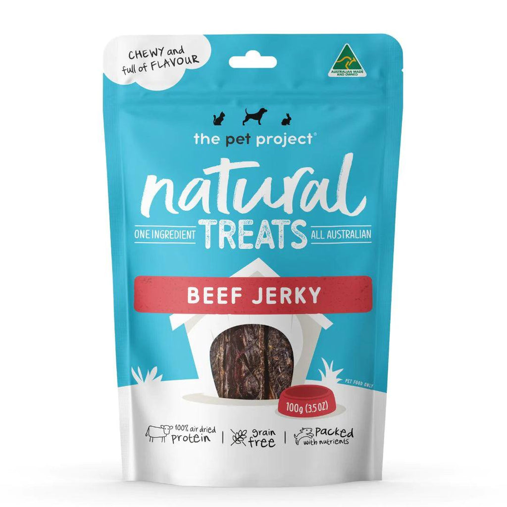Pet Project Natural Treats Beef Jerky - Happy Paws Australia 